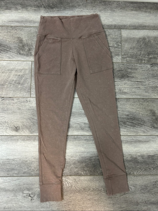 aerie Pants - aerie Soft Rib-Waist Jogger Pants in Brown
